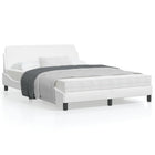 Bedframe wit 140x190 cm kunstleer