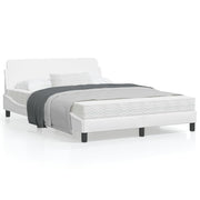 Bedframe wit 140x190 cm kunstleer