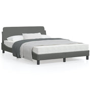 Bed frame "Dover" fabric dark grey 140x200 cm