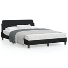 Bed Frame "Dover" fabric black 140x200 cm