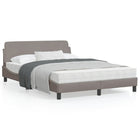 Bed frame "Dover" fabric taupe 140x200 cm
