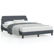 Bedframe 140x200 cm fluweel donkergrijs