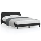 Bed frame "Dover" 140x200 cm velvet black