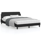 Bed frame "Dover" faux leather black 140x200 cm