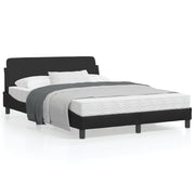 Bed frame "Dover" faux leather black 140x200 cm