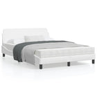 Bedframe 140x200 cm kunstleer wit
