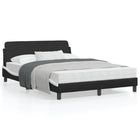 Bed frame "Dover" faux leather black and white 140x200 cm