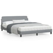 Bedframe lichtgrijs stof 160x200 cm