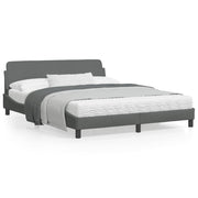 Bedframe 160x200 cm donkergrijs stof
