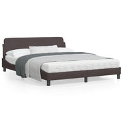 Bedframe 160x200 cm donkerbruin stof