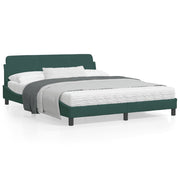 Bedframe 160x200 cm fluweel donkergroen