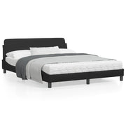 Bed frame "Dover" faux leather black 160x200 cm