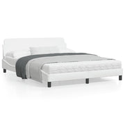 Bed frame "Dover" faux leather white 160x200 cm