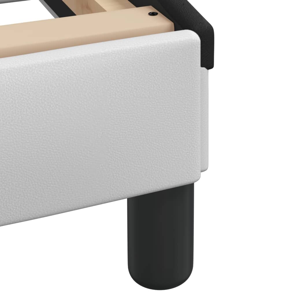 Bedframe Met Hoofdbord Kunstleer Zwart En Wit 160X200 Cm