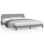 Bedframe 180x200 cm lichtgrijs stof