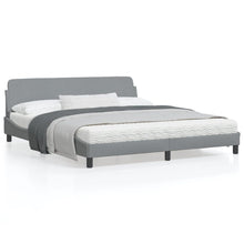 Bedframe Met Hoofdbord Stof Lichtgrijs 180X200 Cm