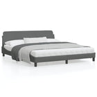 Bed frame "Dover" dark grey fabric 180x200 cm