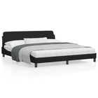 Bed frame "Dover" fabric black 180x200 cm