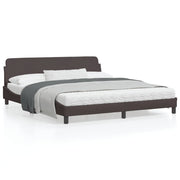 Bedframe 180x200 cm donkerbruin stof