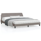 Bed frame "Dover" fabric taupe 180x200 cm