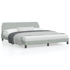Bedframe 180x200 cm fluweel lichtgrijs