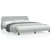 Bedframe 180x200 cm fluweel lichtgrijs