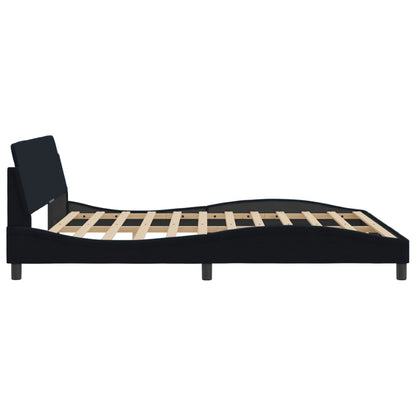 Bedframe Met Hoofdeinde Fluweel Zwart 180X200 Cm