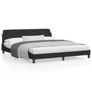 Bedframe 180x200 cm fluweel zwart