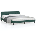 Bed frame "Dover" 180x200 cm velvet dark green