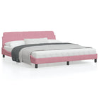 Bedframe 180x200 cm fluweel roze