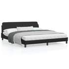 Bed frame "Dover" faux leather black 180x200 cm