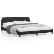 Bedframe 180x200 cm kunstleer zwart