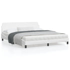 Bedframe kunstleer wit 180x200 cm