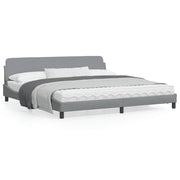 Bedframe lichtgrijs stof 200x200 cm