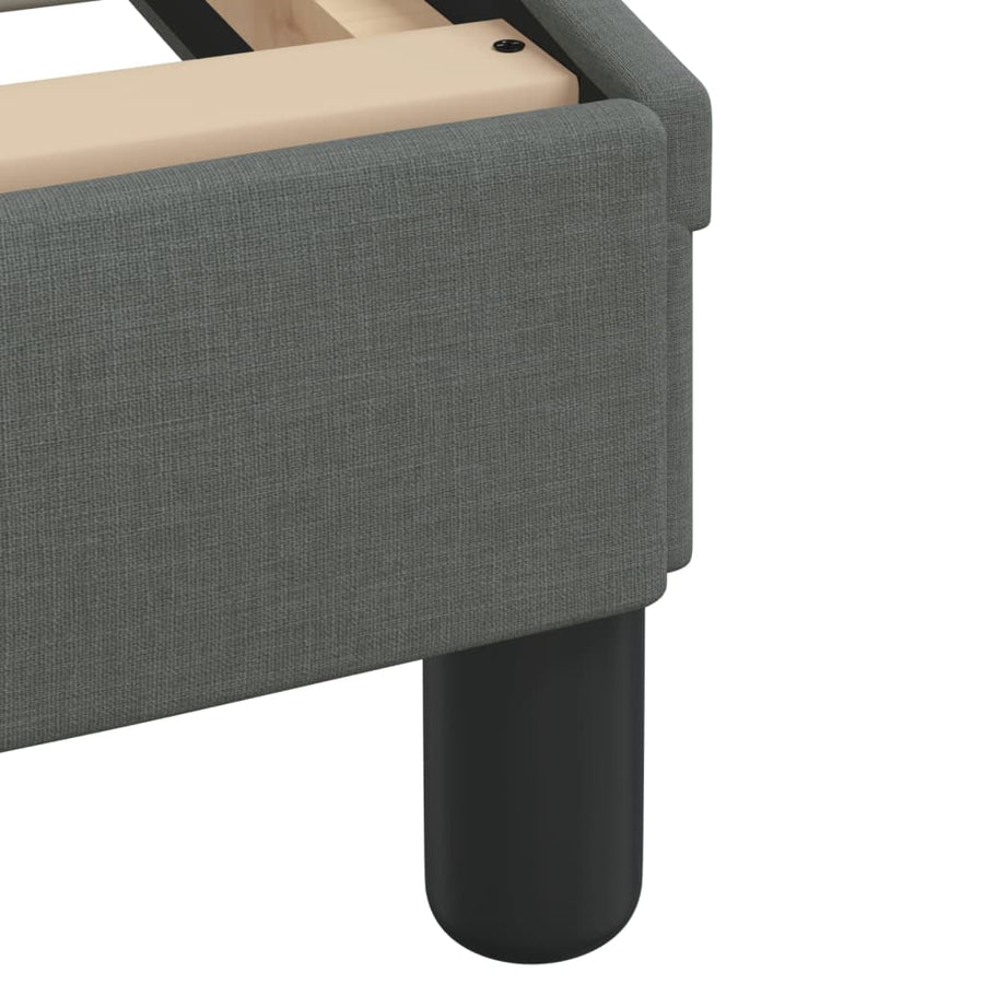 Bedframe Met Hoofdbord Stof Donkergrijs 200X200 Cm