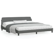 Bedframe donkergrijs stof 200x200 cm