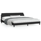 Bed frame "Dover" black fabric 200x200 cm