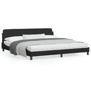 Bedframe stof zwart 200x200 cm