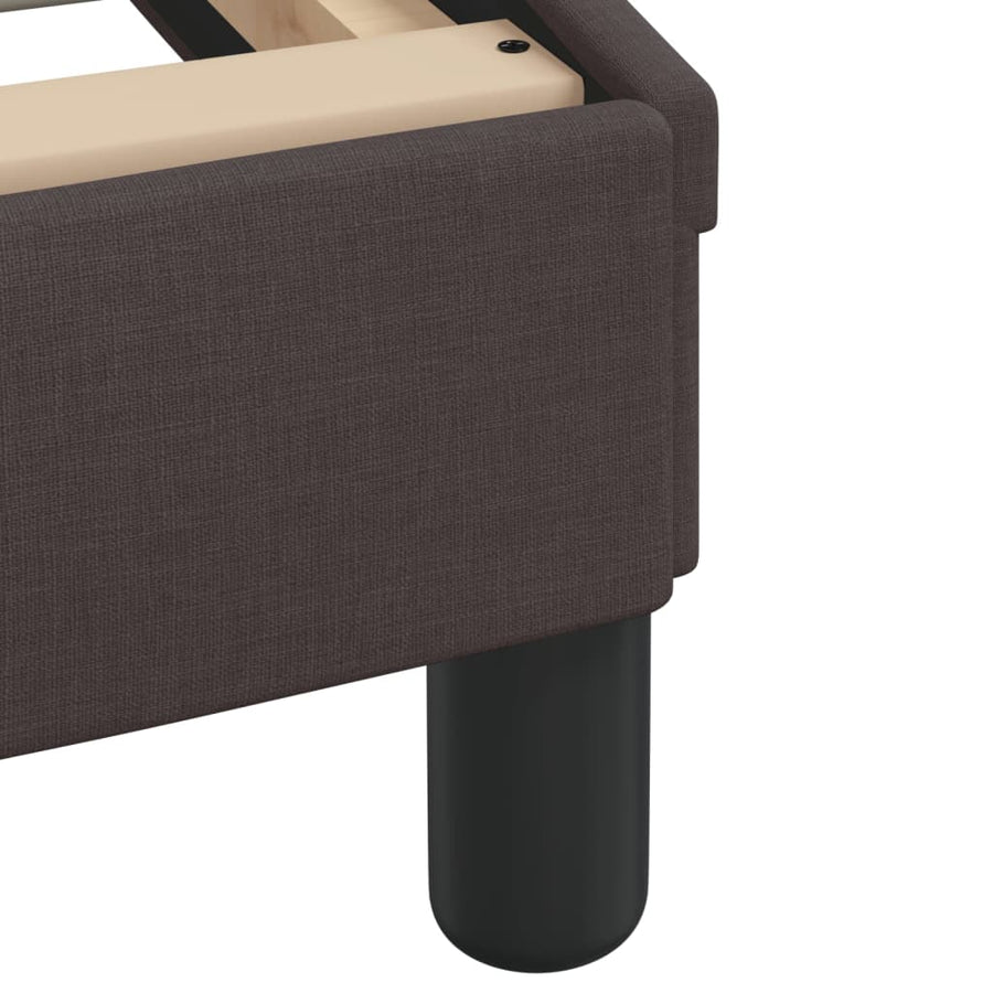Bedframe Met Hoofdbord Stof Donkerbruin 200X200 Cm