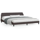 Bed frame "Dover" fabric dark brown 200x200 cm