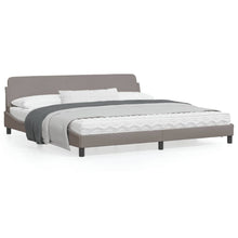 Bedframe Met Hoofdbord Stof Taupe 200X200 Cm