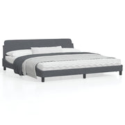 Bedframe 200x200 cm fluweel donkergrijs