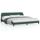 Bedframe 200x200 cm fluweel donkergroen