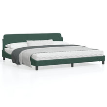 Bedframe Met Hoofdeinde Fluweel Donkergroen 200X200 Cm