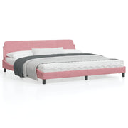 Bedframe 200x200 cm fluweel roze