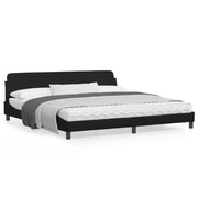 Bedframe kunstleer zwart 200x200 cm