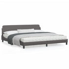 Bedframe grijs 200x200 cm kunstleer