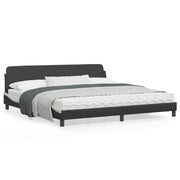 Bedframe kunstleer zwart wit 200x200 cm