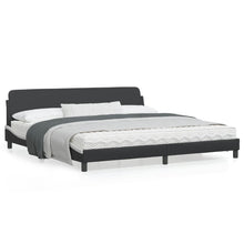Bedframe Met Hoofdbord Kunstleer Zwart En Wit 200X200 Cm