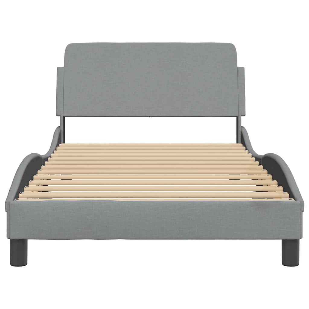 Bedframe "Dover" stof lichtgrijs 100x190 cm